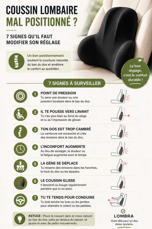 Coussin lombaire mal positionné : 7 signes à vérifier